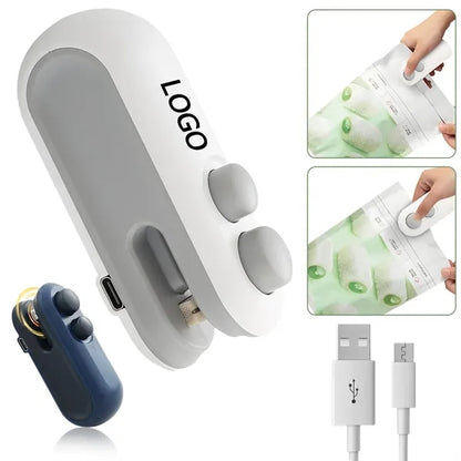 2 in 1 Mini Bag Sealer Rechargeable