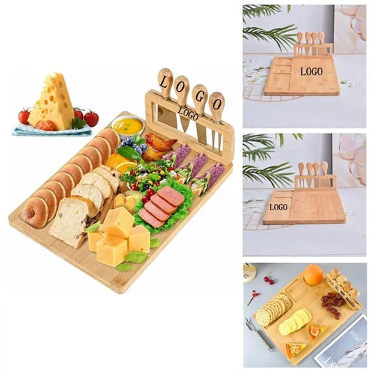 Bamboo Cheese Board And Knife Set