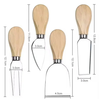 Bamboo Cheese Board And Knife Set