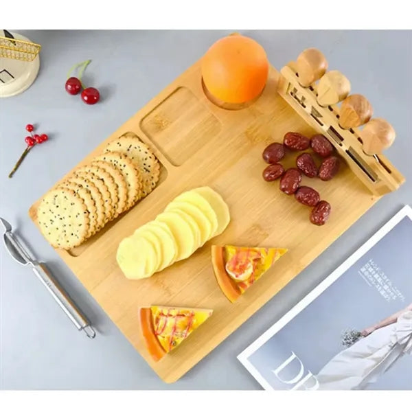 Bamboo Cheese Board And Knife Set