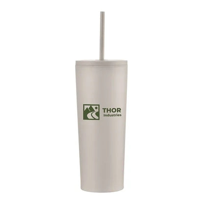 24oz. Double Wall SS / PP Mug with Straw