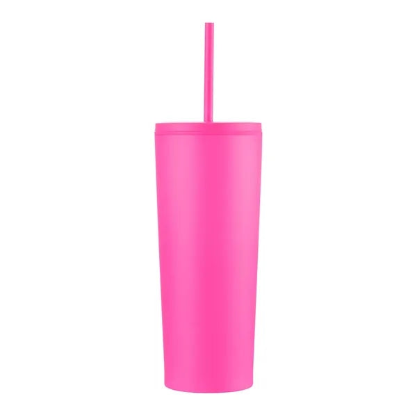 24oz. Double Wall SS / PP Mug with Straw