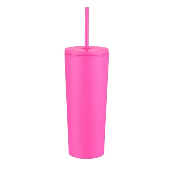 24oz. Double Wall SS / PP Mug with Straw