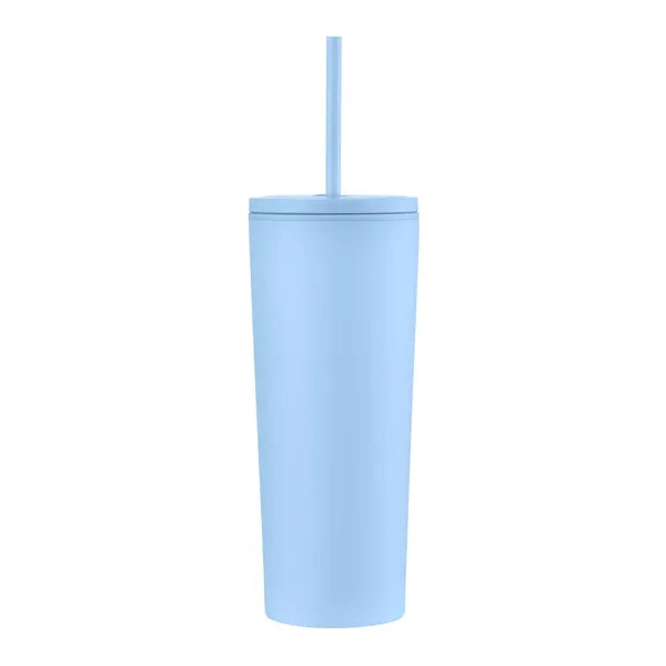 24oz. Double Wall SS / PP Mug with Straw