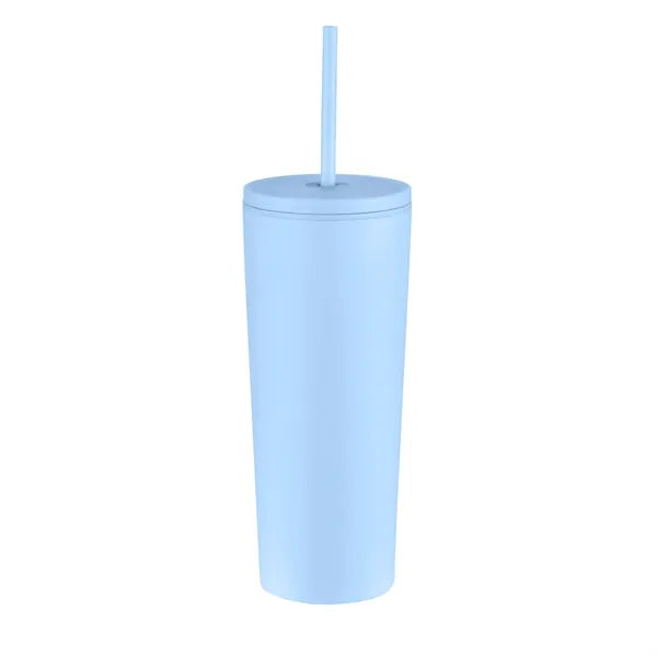 24oz. Double Wall SS / PP Mug with Straw