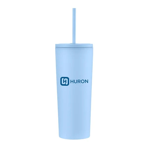 24oz. Double Wall SS / PP Mug with Straw