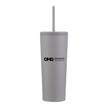 24oz. Double Wall SS / PP Mug with Straw