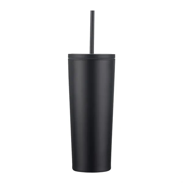 24oz. Double Wall SS / PP Mug with Straw