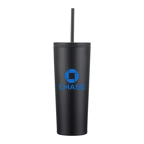 24oz. Double Wall SS / PP Mug with Straw