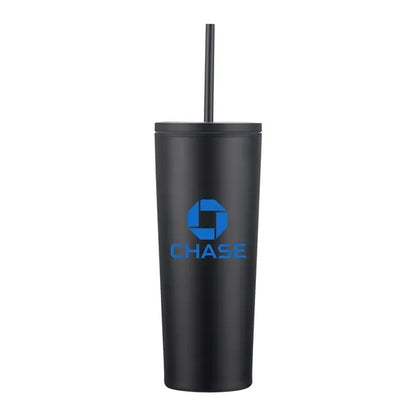 24oz. Double Wall SS / PP Mug with Straw