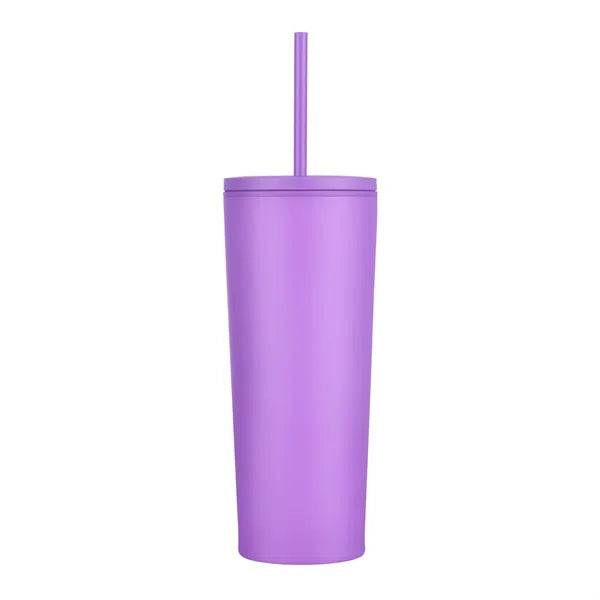 24oz. Double Wall SS / PP Mug with Straw