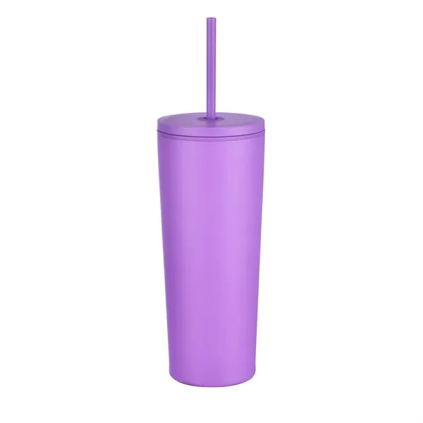 24oz. Double Wall SS / PP Mug with Straw