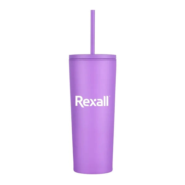 24oz. Double Wall SS / PP Mug with Straw