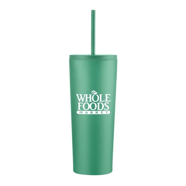 24oz. Double Wall SS / PP Mug with Straw