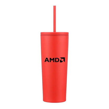 24oz. Double Wall SS / PP Mug with Straw