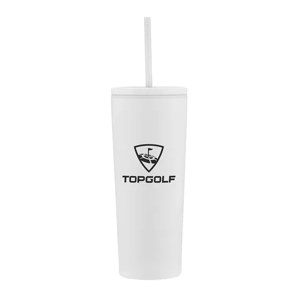 24oz. Double Wall SS / PP Mug with Straw