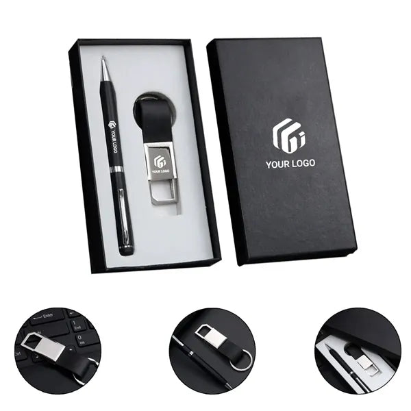 Practical stylish festival best pen and keychain gift set