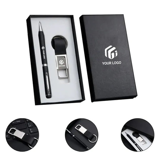 Practical stylish festival best pen and keychain gift set