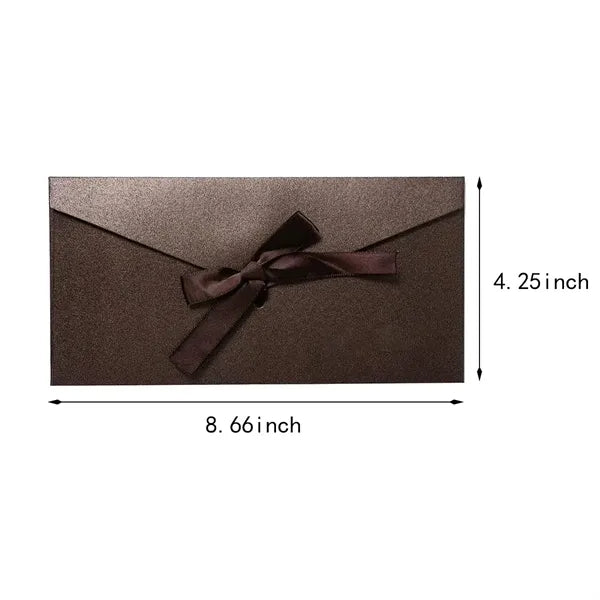 Multipurpose exquisite blank paper envelopes with ribbons