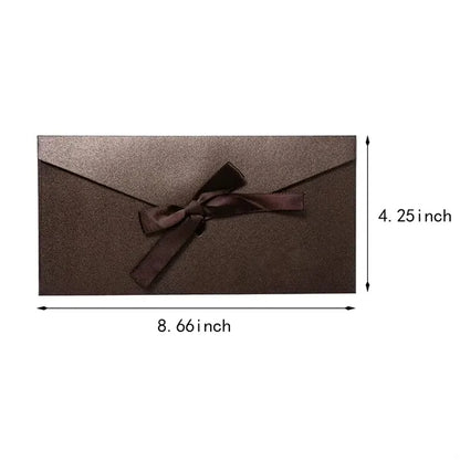 Multipurpose exquisite blank paper envelopes with ribbons