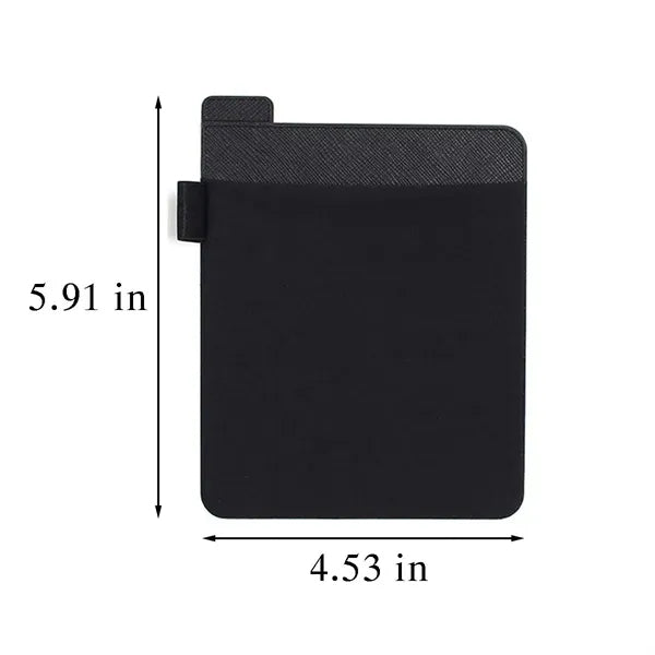 Adhesive slim laptop external storage pouch mouse holder