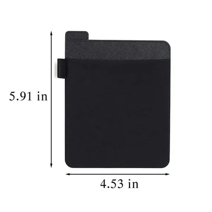 Adhesive slim laptop external storage pouch mouse holder