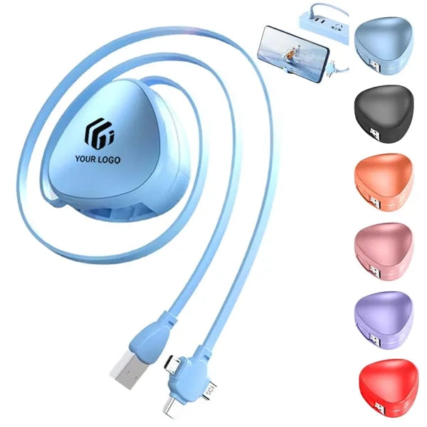 3 in 1 retractable USB cord fast multi charging cable