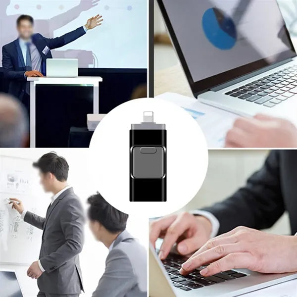 Versatile High Speed External 64GB USB 4-in-1 Flash Drive