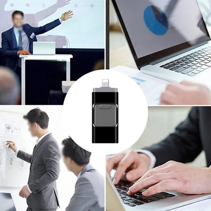 Versatile High Speed External 64GB USB 4-in-1 Flash Drive