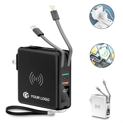 10000 mAh Versatile Portable Charger Power Bank with Plug