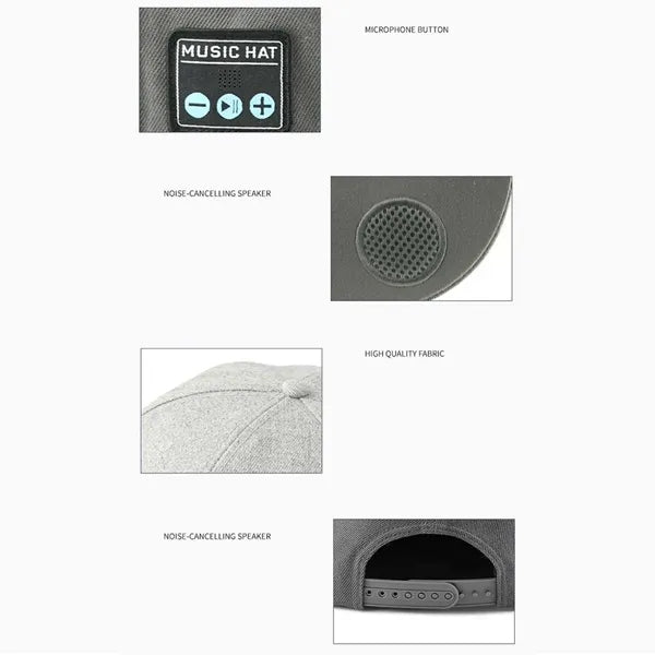 Smart outdoor gifts baseball cap hat with bluetooth speaker