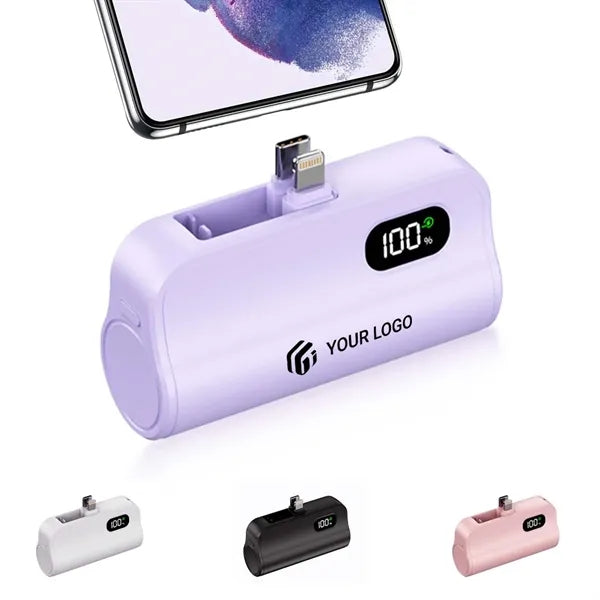Compatible portable mini charger power bank with phone stand