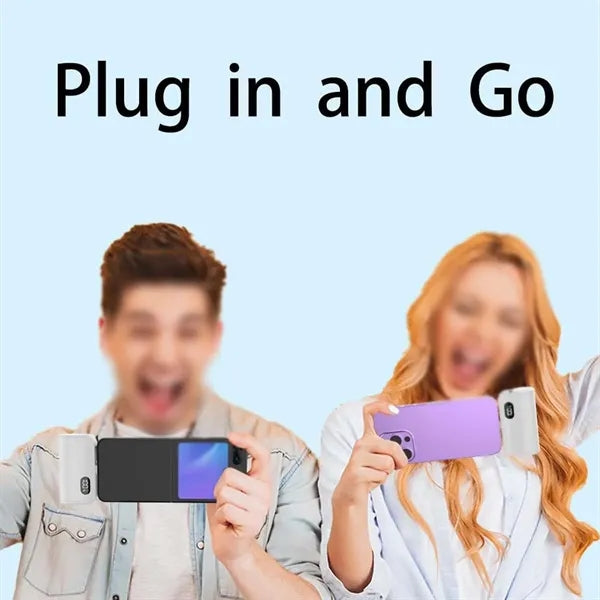Compatible portable mini charger power bank with phone stand