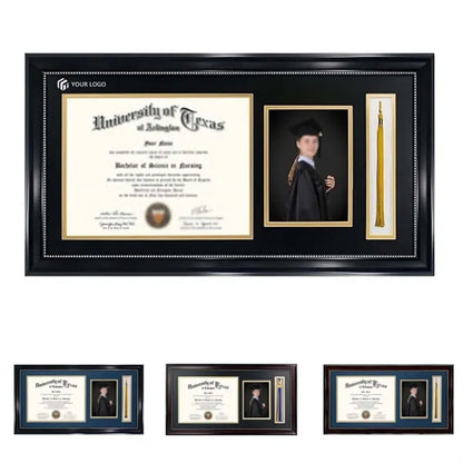 Large graduation picture diploma frame with tassel holder