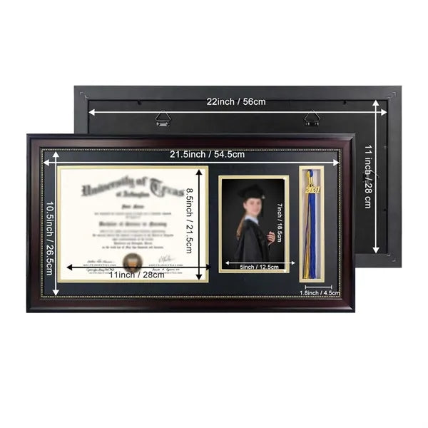 Large graduation picture diploma frame with tassel holder