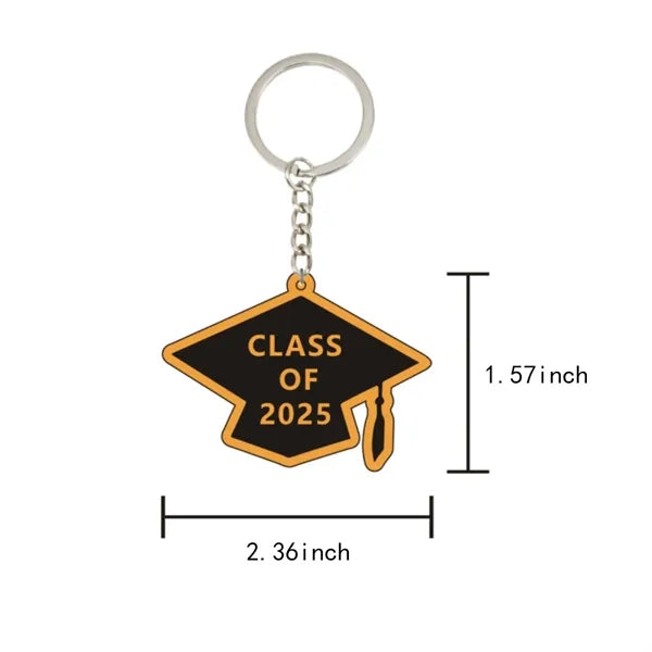 High-quality decorative gifts graduation grad cap keychain