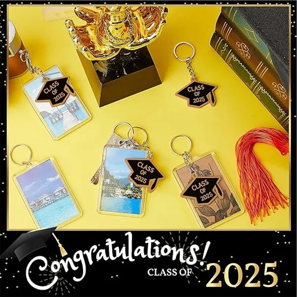 High-quality decorative gifts graduation grad cap keychain