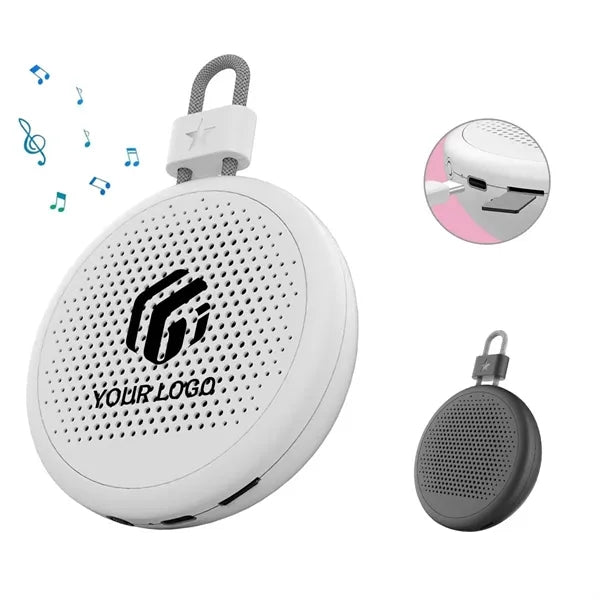 Mini fm radio portable bluetooth speakers with lanyard