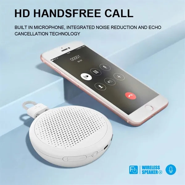 Mini fm radio portable bluetooth speakers with lanyard