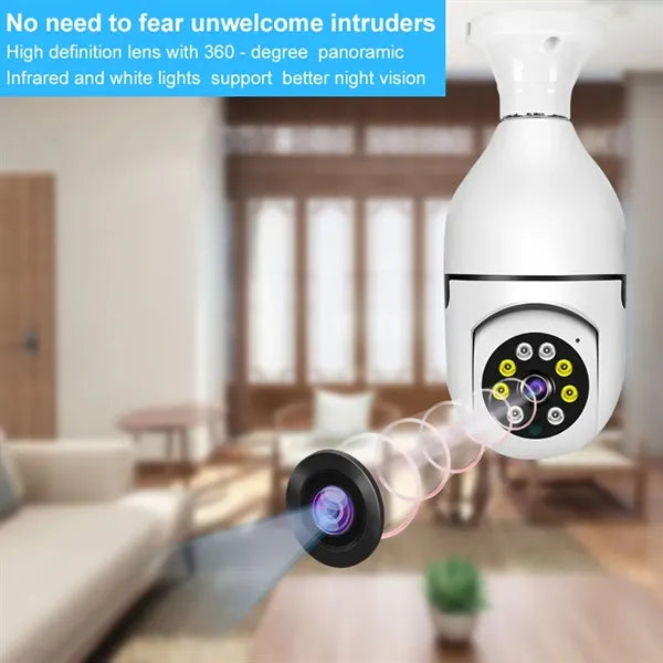 360-degree panoramic wireless outdoor home security camera
