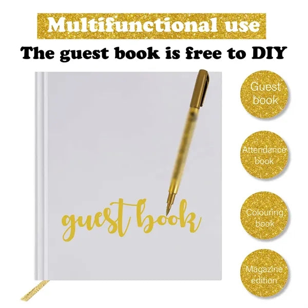Multipurpose Wedding Signature Guest Book Blank Notebook