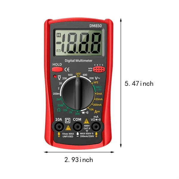 Portable high precision lcd display digital multimeter