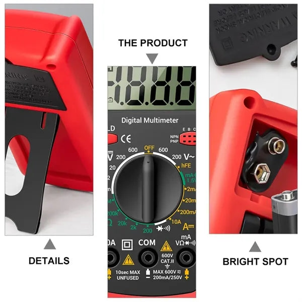 Portable high precision lcd display digital multimeter