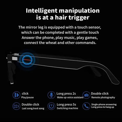 Smart wireless dual stereo audio ai translation glasses