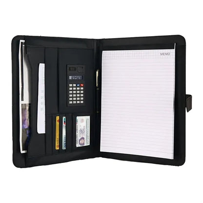 PU Leather Business Folder With Calculator & Notepad