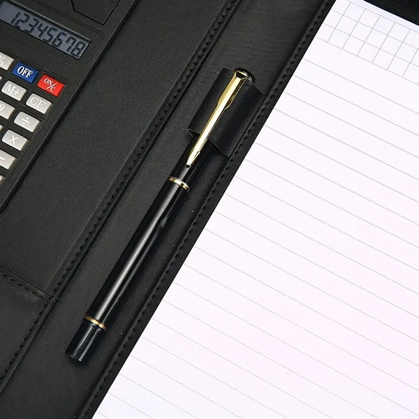PU Leather Business Folder With Calculator & Notepad