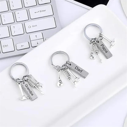 Customizable ruler hammer wrench screwdriver keychain gifts