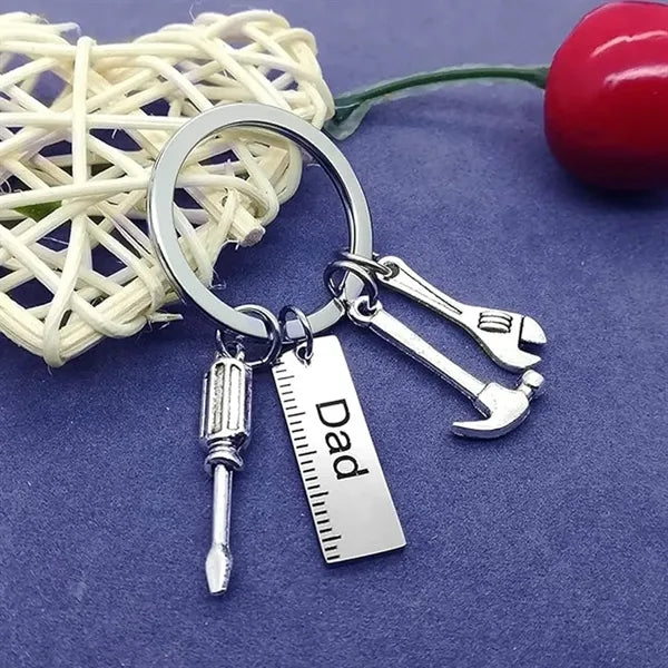 Customizable ruler hammer wrench screwdriver keychain gifts