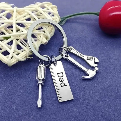 Customizable ruler hammer wrench screwdriver keychain gifts