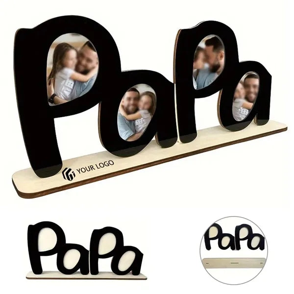Wooden father's day personalized gift decor picture frame